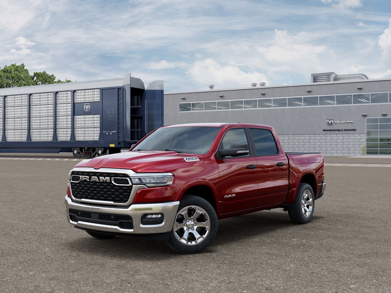New 2026 Molten Red Pearl-Coat Exterior Paint RAM BIG HORN image 1