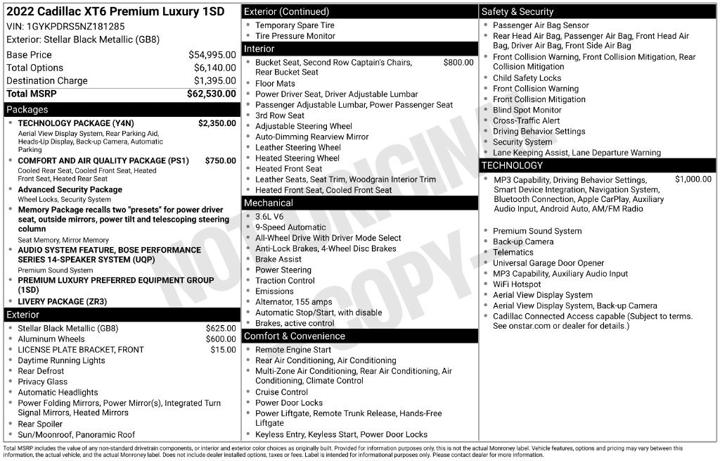 Used 2022 Black Cadillac Premium Luxury image 2