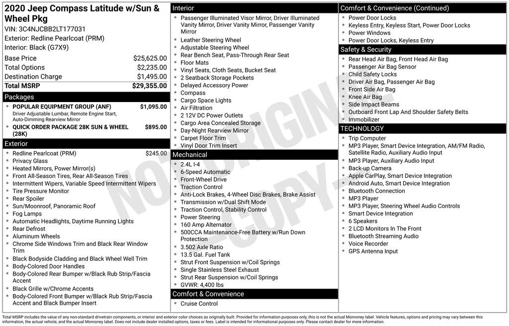 Used 2020 Red Line Jeep Latitude image 3