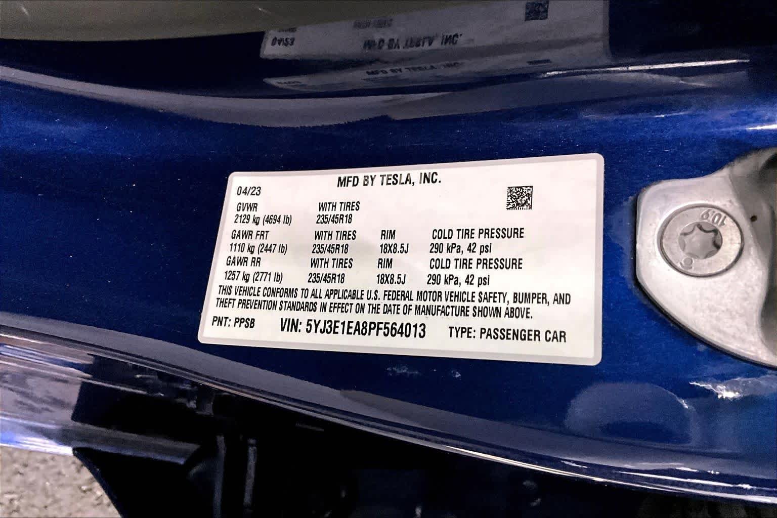 Used 2023 Deep Blue Metallic Tesla  image 36