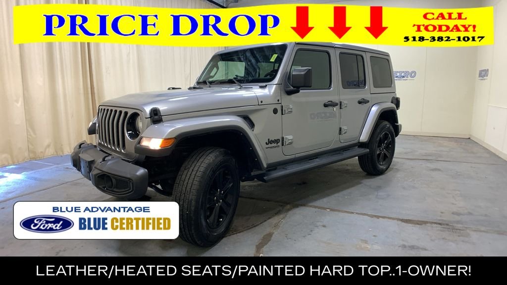 Certified Used 2021 Billet Silver Metallic Jeep Unlimited Sahara Altitude image 41