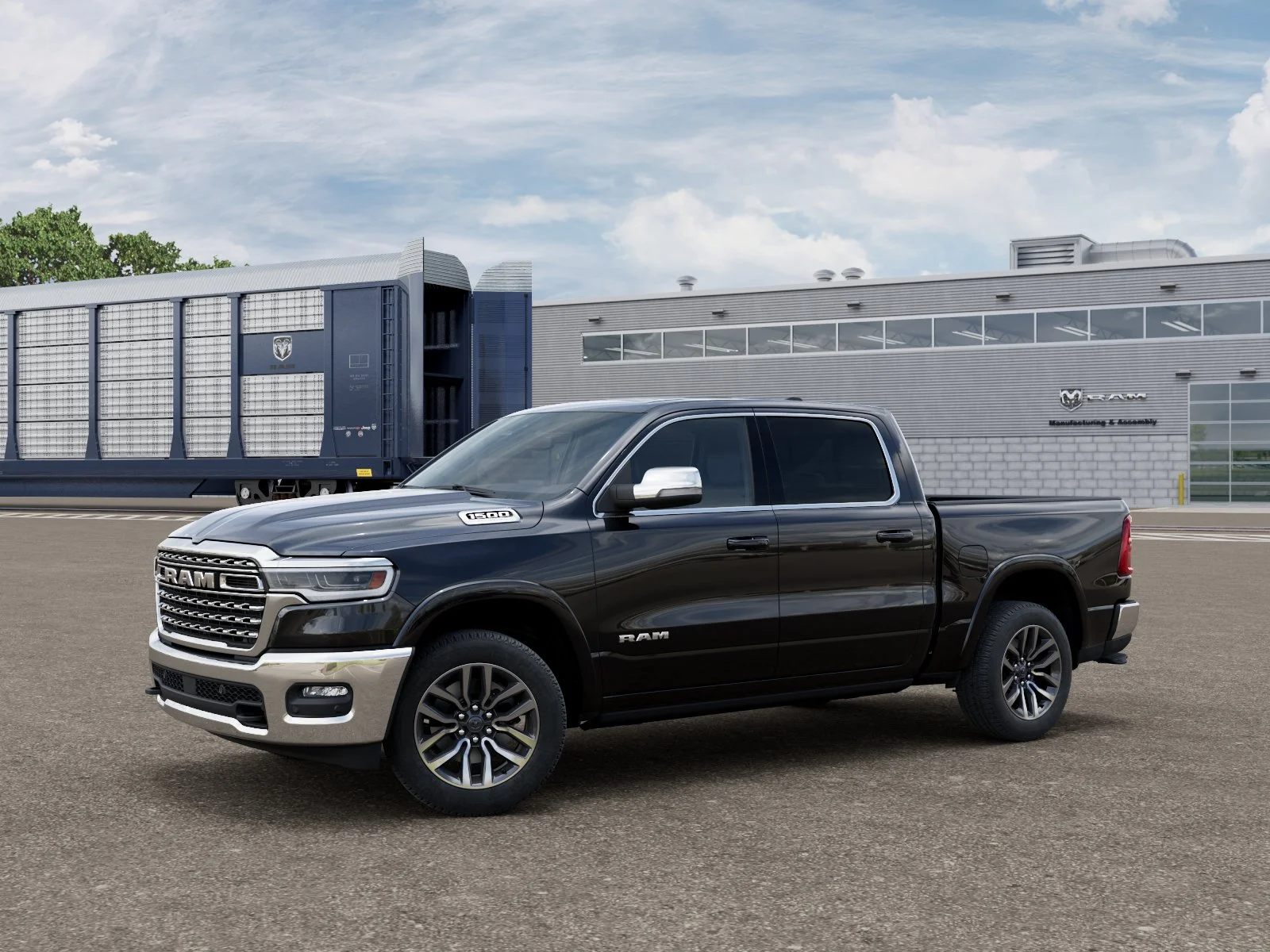 New 2027 Diamond Black Crystal Pearl-Coat Exterior Paint RAM Limited image 2