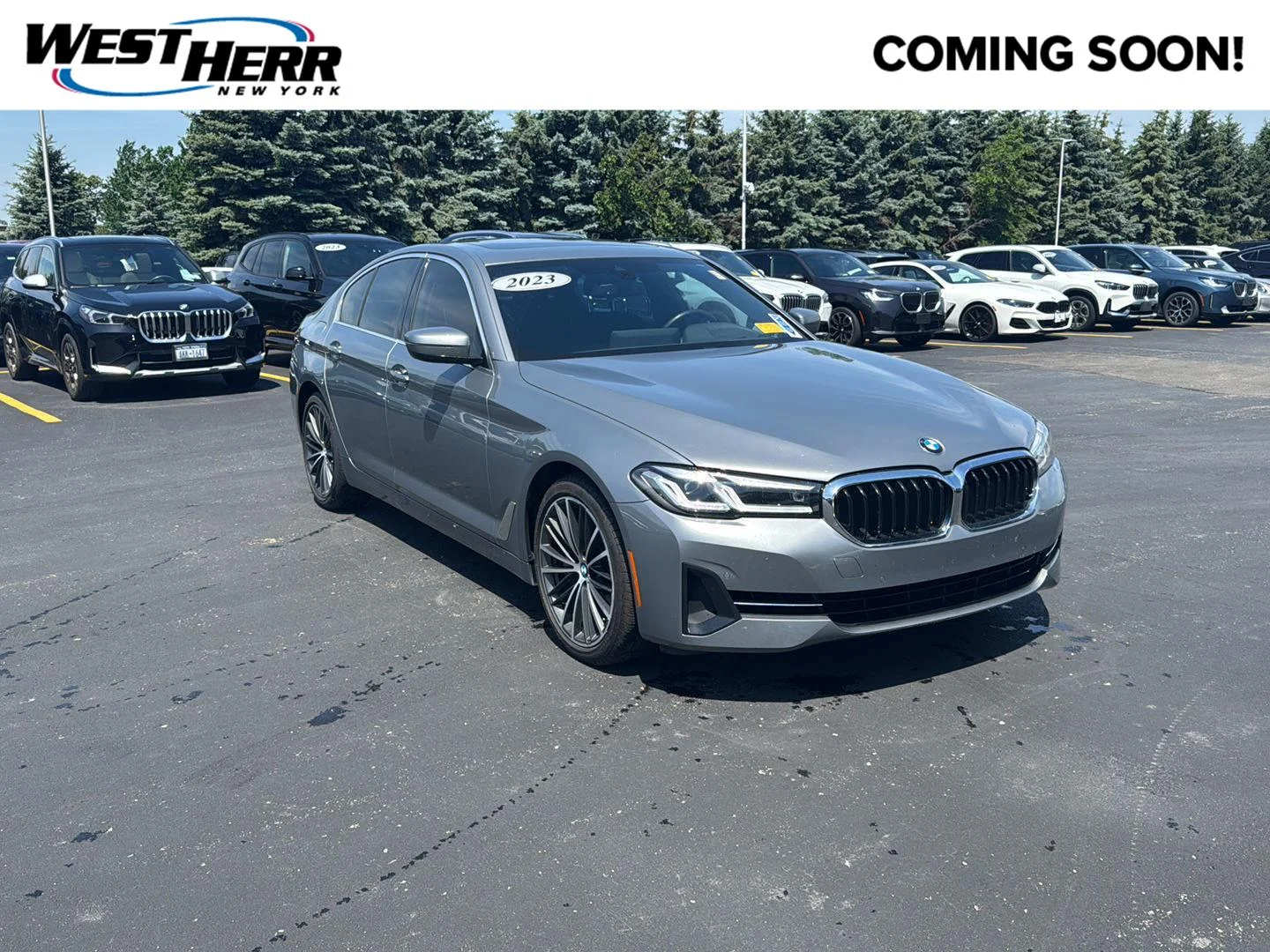 Used 2023 Skyscraper Gray Metallic BMW 540i xDrive image 1