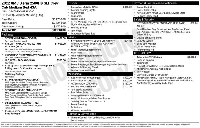 Used 2022 Silver GMC SLT image 3