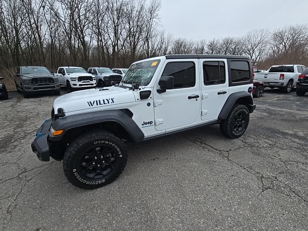Used 2023 Jeep Wrangler 4xe Willys 4XE with VIN 1C4JJXN63PW686100 for sale in Kansas City