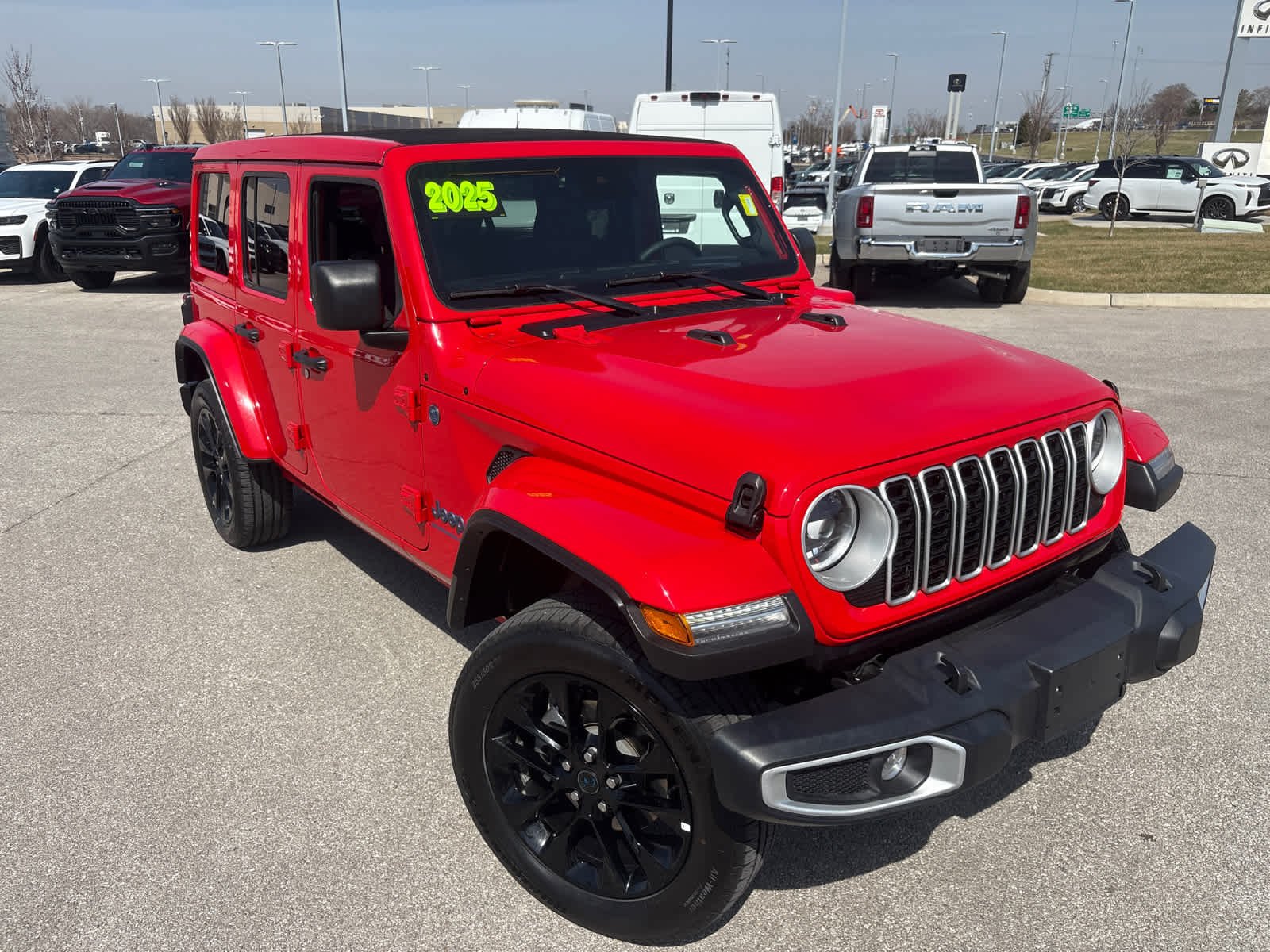 Used 2025 Jeep Wrangler 4xe Sahara 4XE with VIN 1C4RJXP61SW585310 for sale in Kansas City