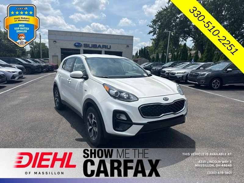 Used 2021 White Kia LX image 1
