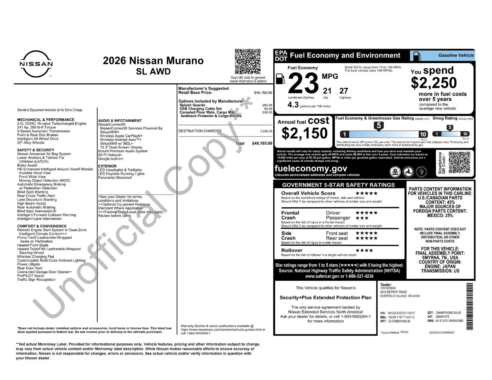 New 2026 Champagne Silver Metallic Nissan SL image 38