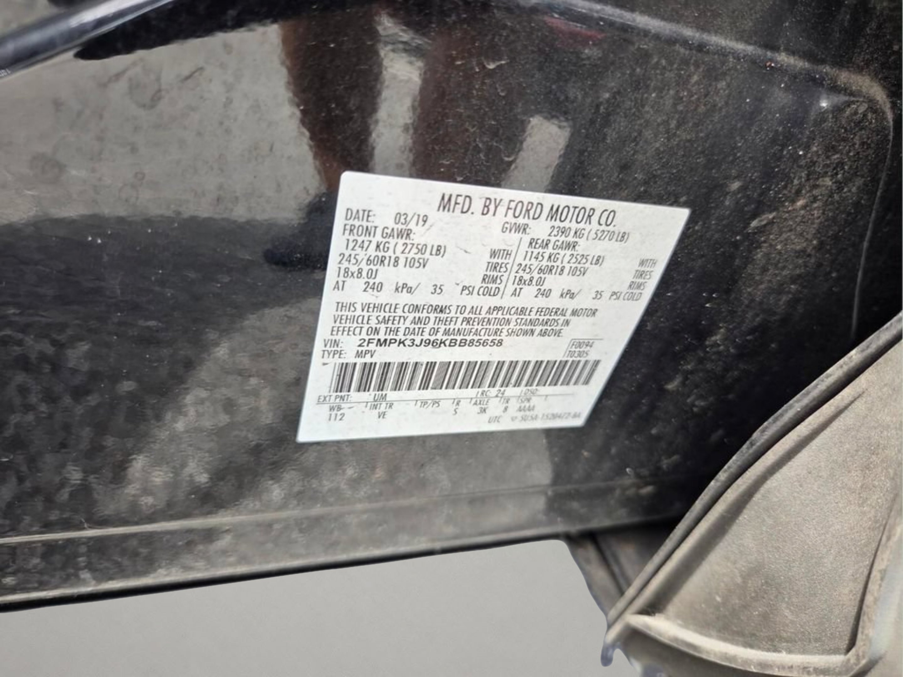Used 2019 Black Metallic Ford SEL image 17