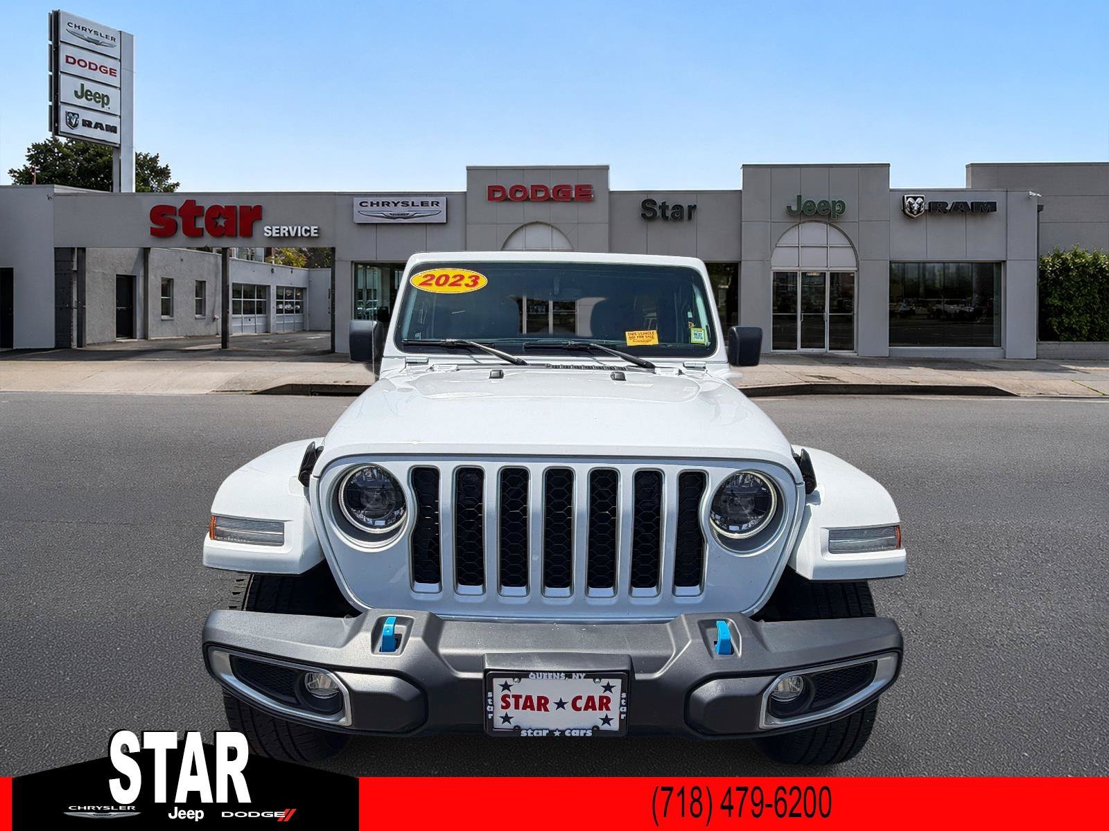 Used 2023 Bright White Clearcoat Jeep Sahara image 2