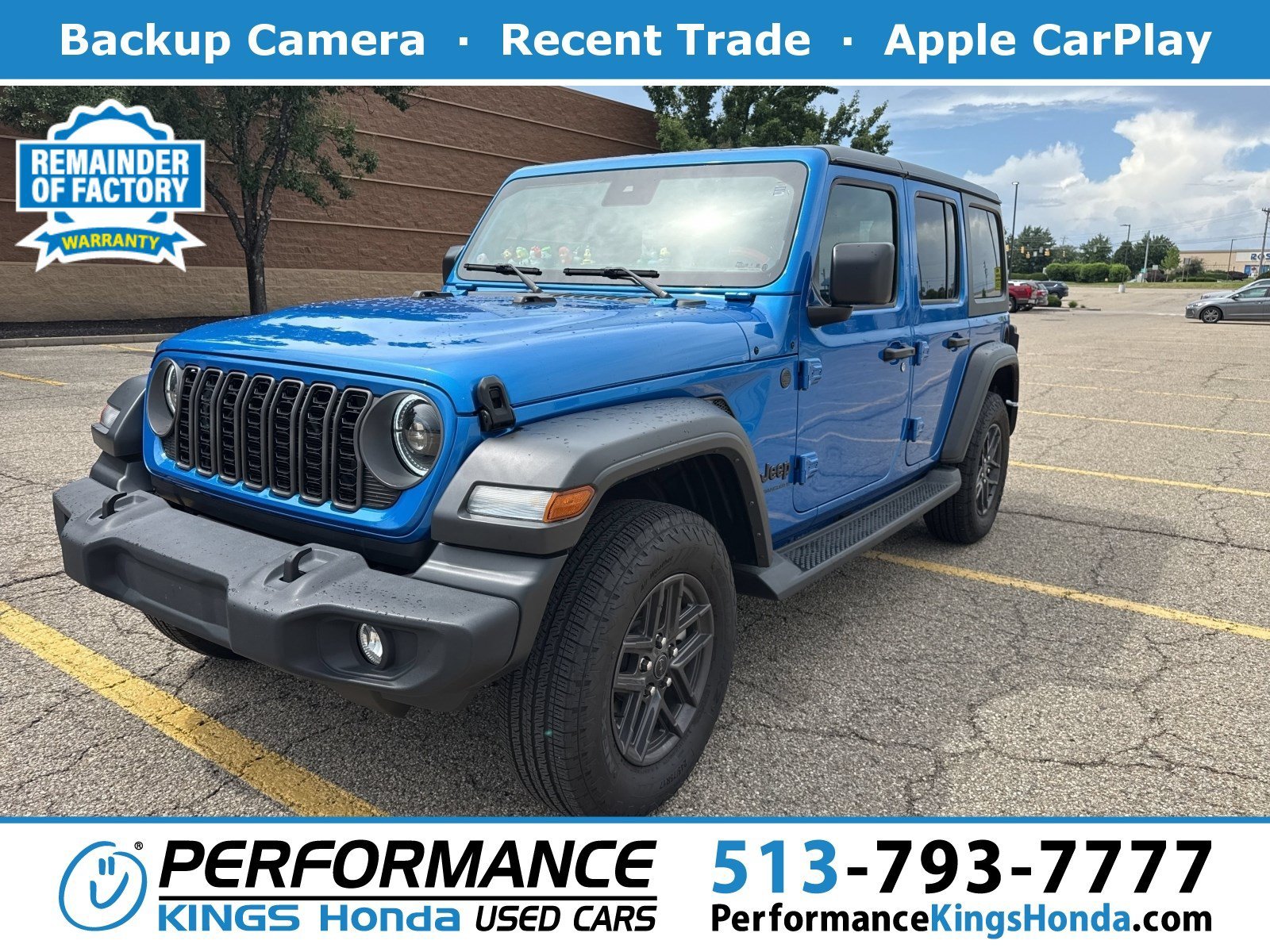 Used 2024 Hydro Blue Pearlcoat Jeep Sport S image 1