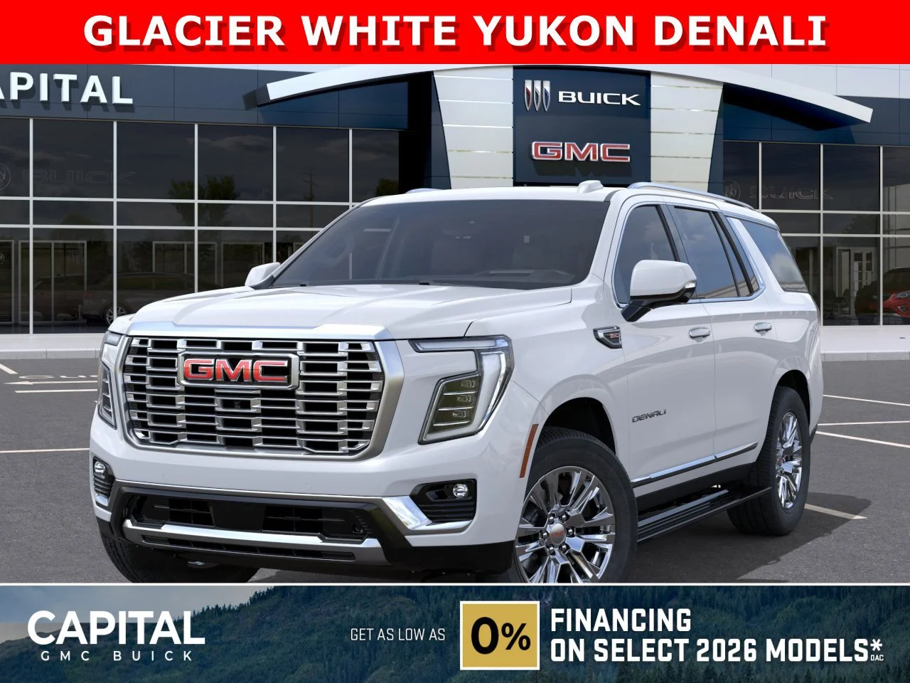 New 2026 GLACIER WHITE TRICOAT GMC Denali image 1