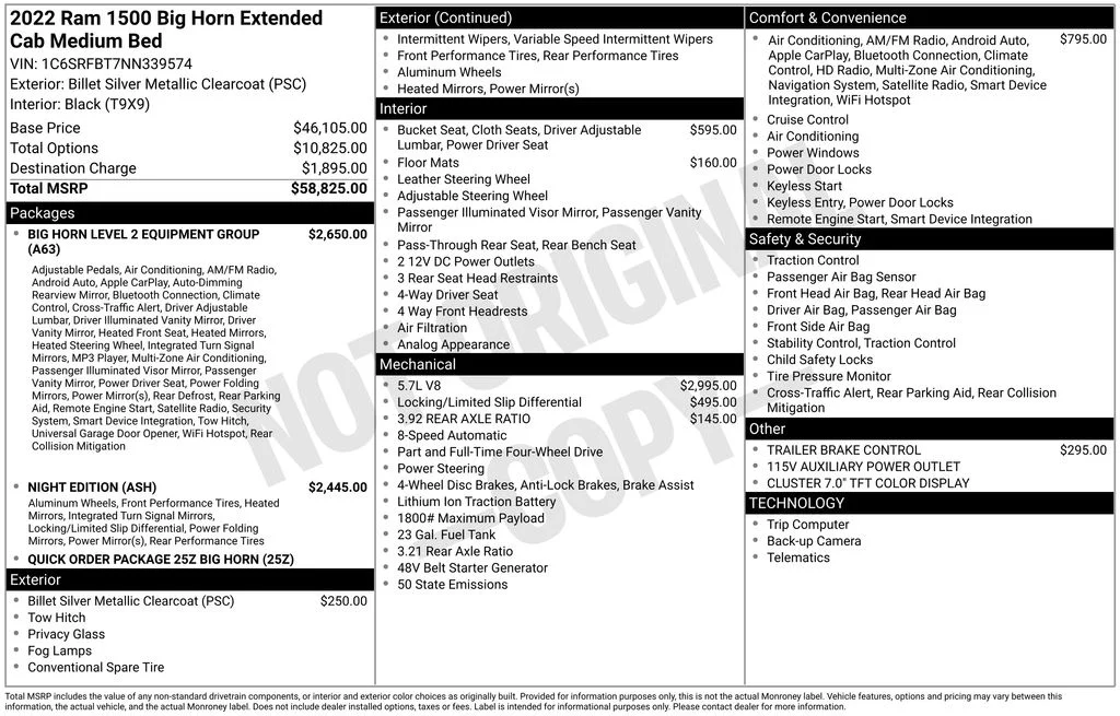 Used 2022 Silver Ram Big Horn/Lone Star image 2