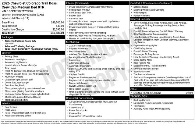 New 2026 Sterling Gray Metallic Chevrolet Trail Boss image 10