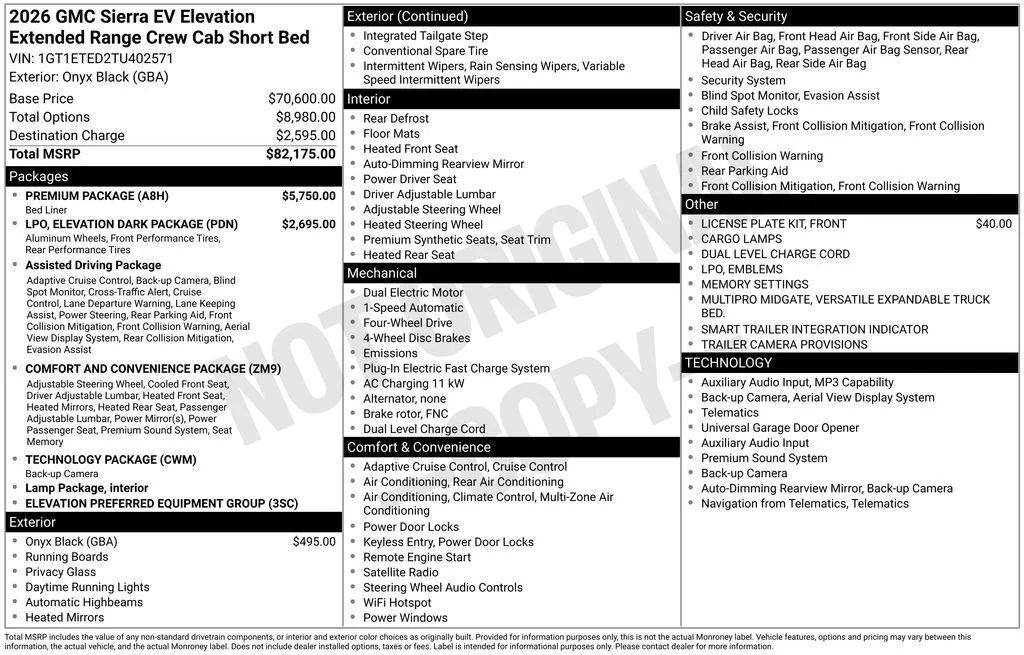 2026 GMC Sierra EV Elevation - Photo 44
