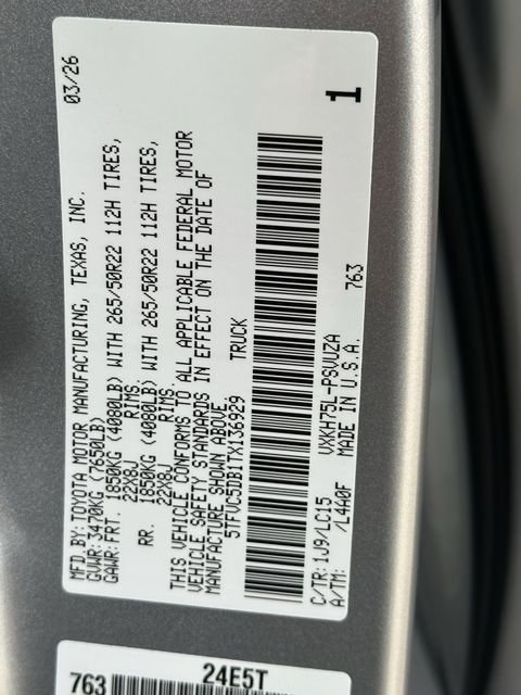 New 2026 Celestial Silver Metallic Toyota Tundra Capstone image 30
