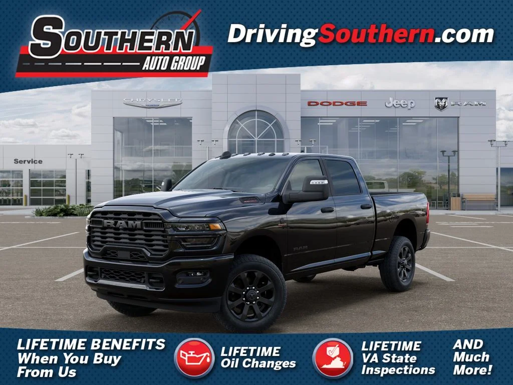 New 2026 Diamond Black Crystal Pearl-Coat Exterior Paint RAM Big Horn image 1