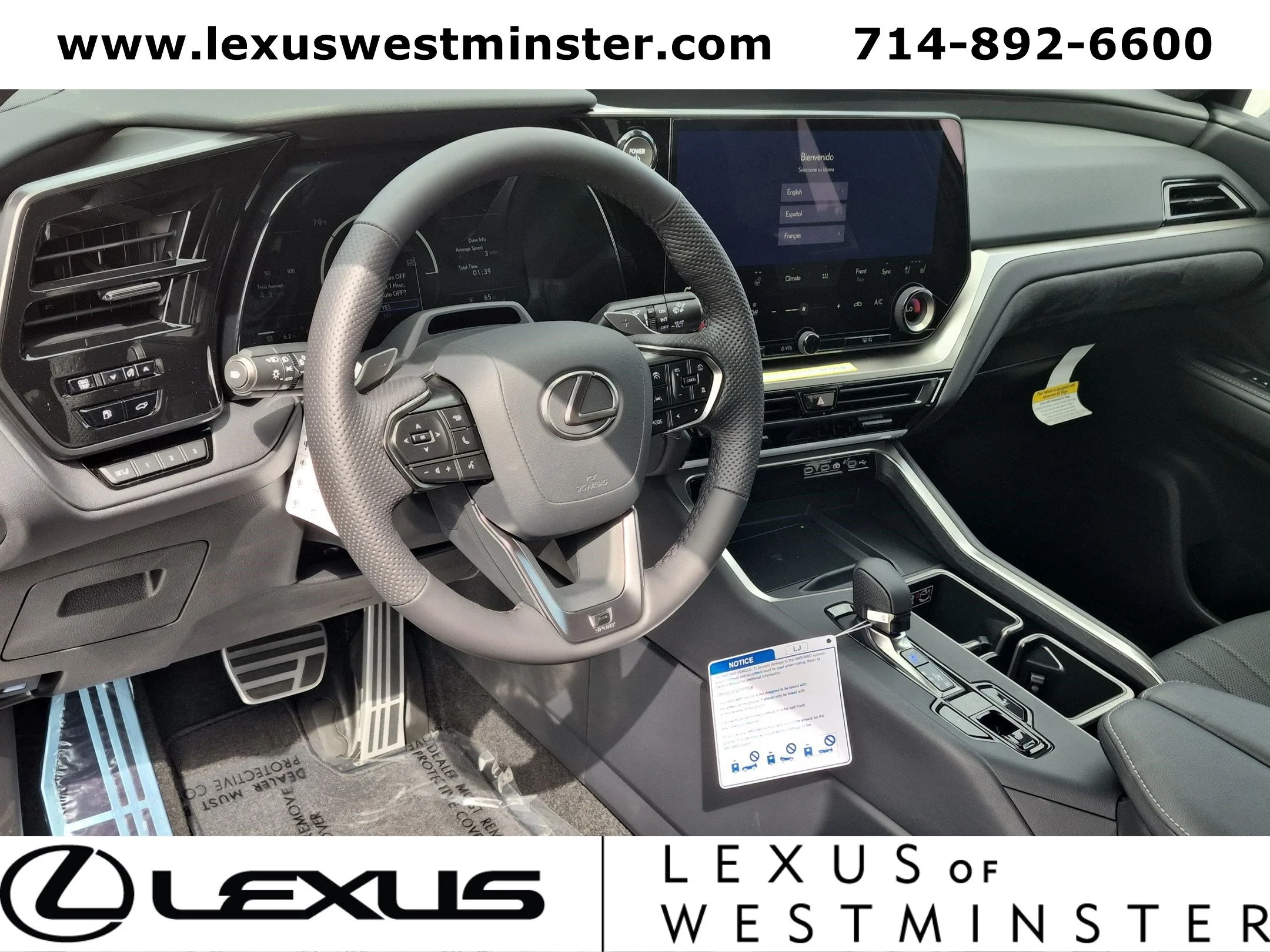 New 2026 Caviar Lexus TX 500h F SPORT PERFORMANCE PREMIUM AWD image 10