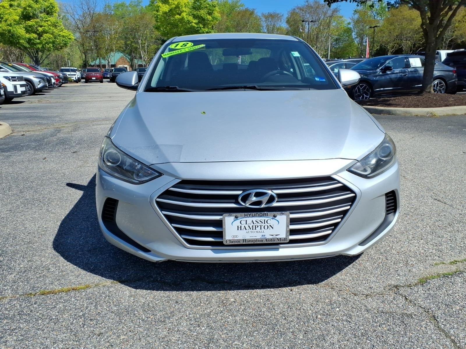 Used 2018 Hyundai Elantra SE with VIN 5NPD74LF4JH262404 for sale in Hampton, VA