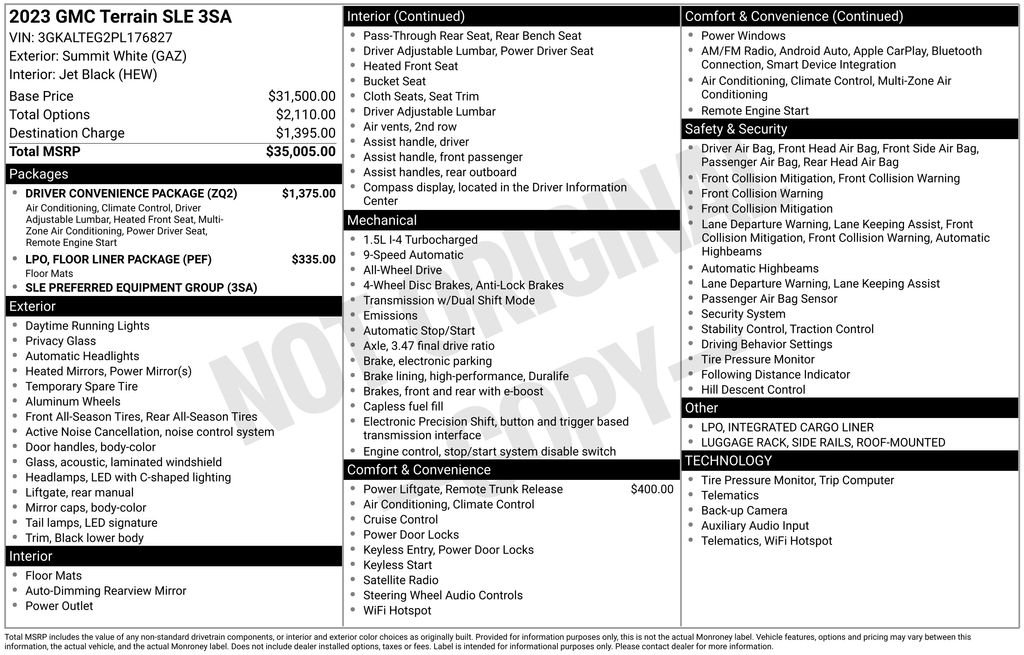 Used 2023 White GMC SLE image 24