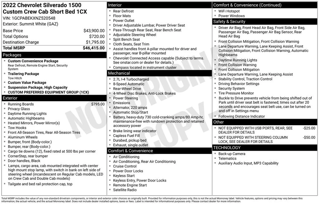 Used 2022 Summit White Chevrolet Custom image 10