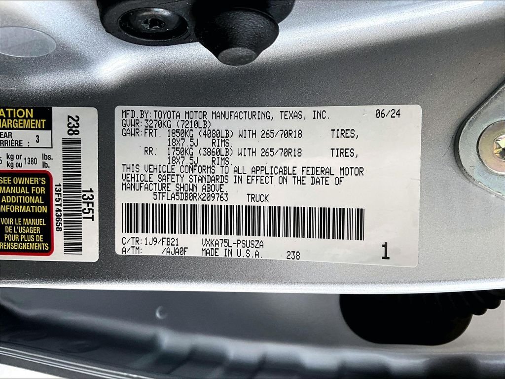 Used 2024 Celestial Silver Metallic Toyota SR5 image 35