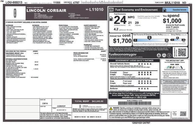 Used 2021 White Lincoln Standard image 5