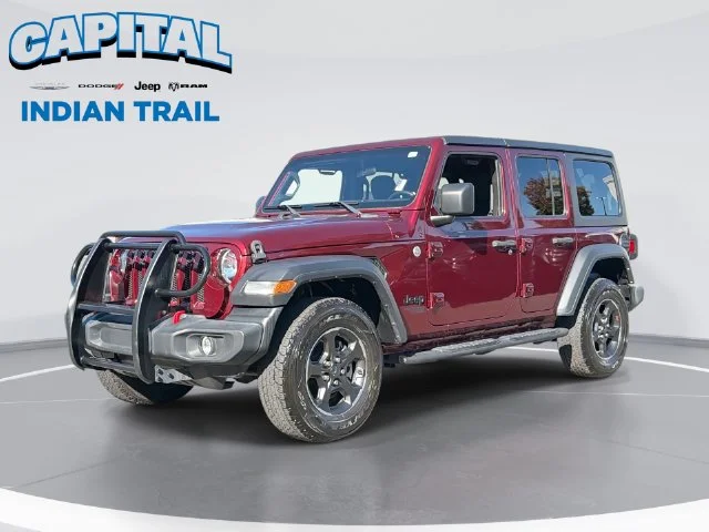 Used 2021 Red Jeep Unlimited Sport S image 1