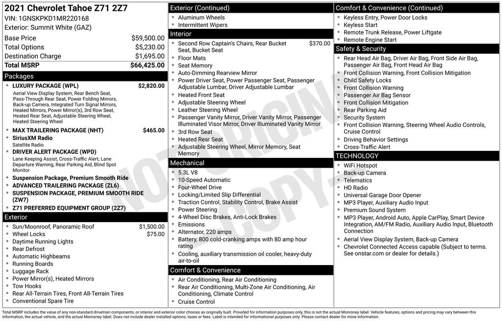 Used 2021 White Chevrolet Z71 image 27