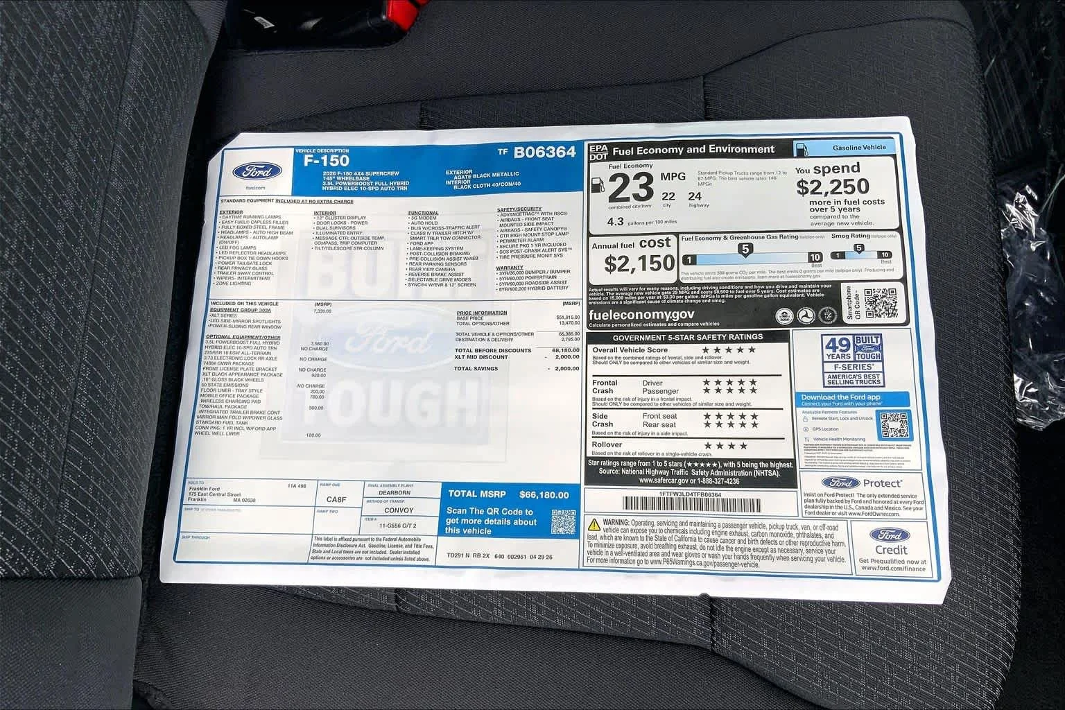 New 2026 Agate Black Metallic Ford XLT image 18
