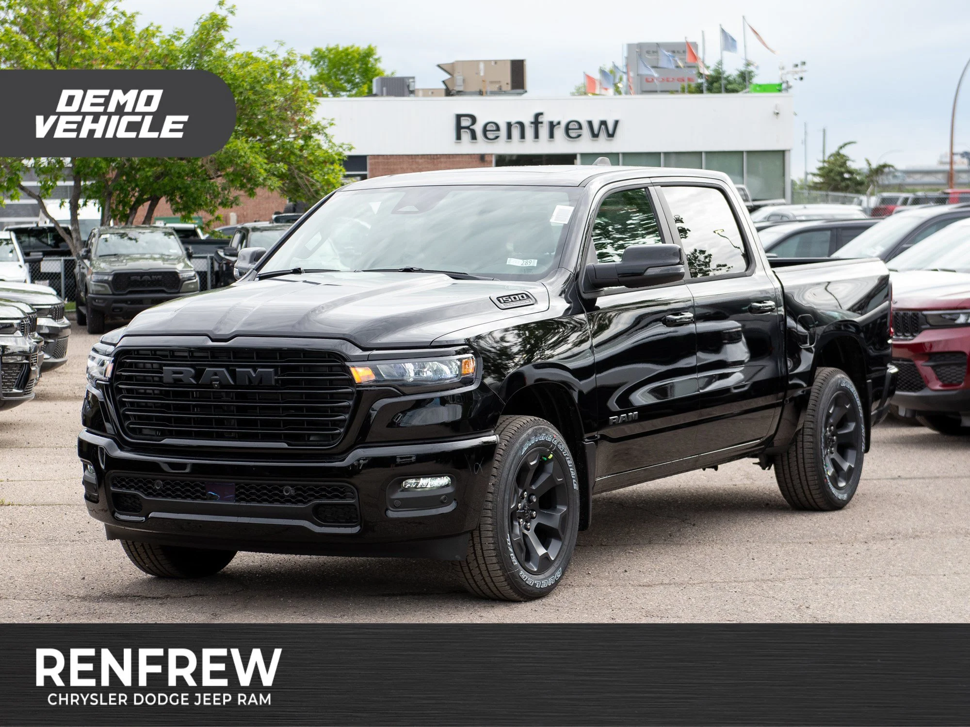 Used 2026 Black RAM Sport* Crew Cab 4x4, Panoramic Sunroof, Heated Seats/Wheel, Adaptive Cruise image 1
