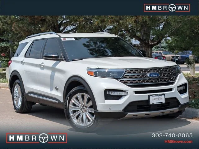Used 2021 White Metallic Ford King Ranch image 1