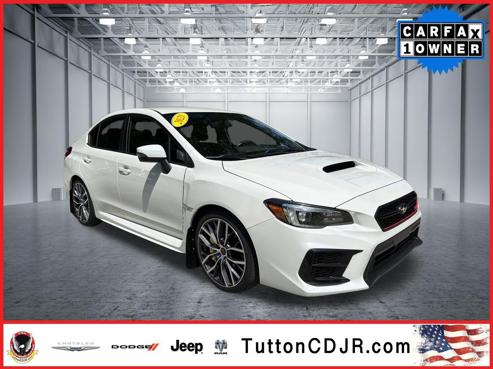 Used 2021 Crystal White Pearl Subaru STI image 1