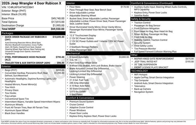 New 2026 Reign Exterior Paint Jeep Rubicon X image 32