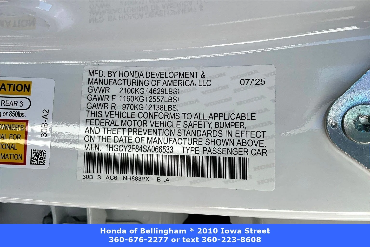Certified Used 2025 Platinum White Pearl Honda HYBRID TOURING image 16