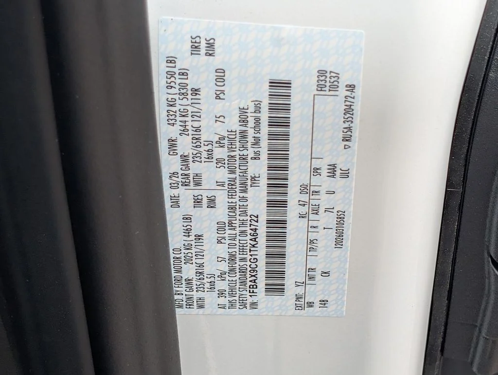 New 2026 Oxford White Ford Passenger Van XL image 32