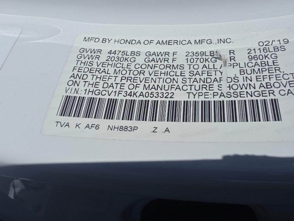 Used 2019 White Honda Sport image 35