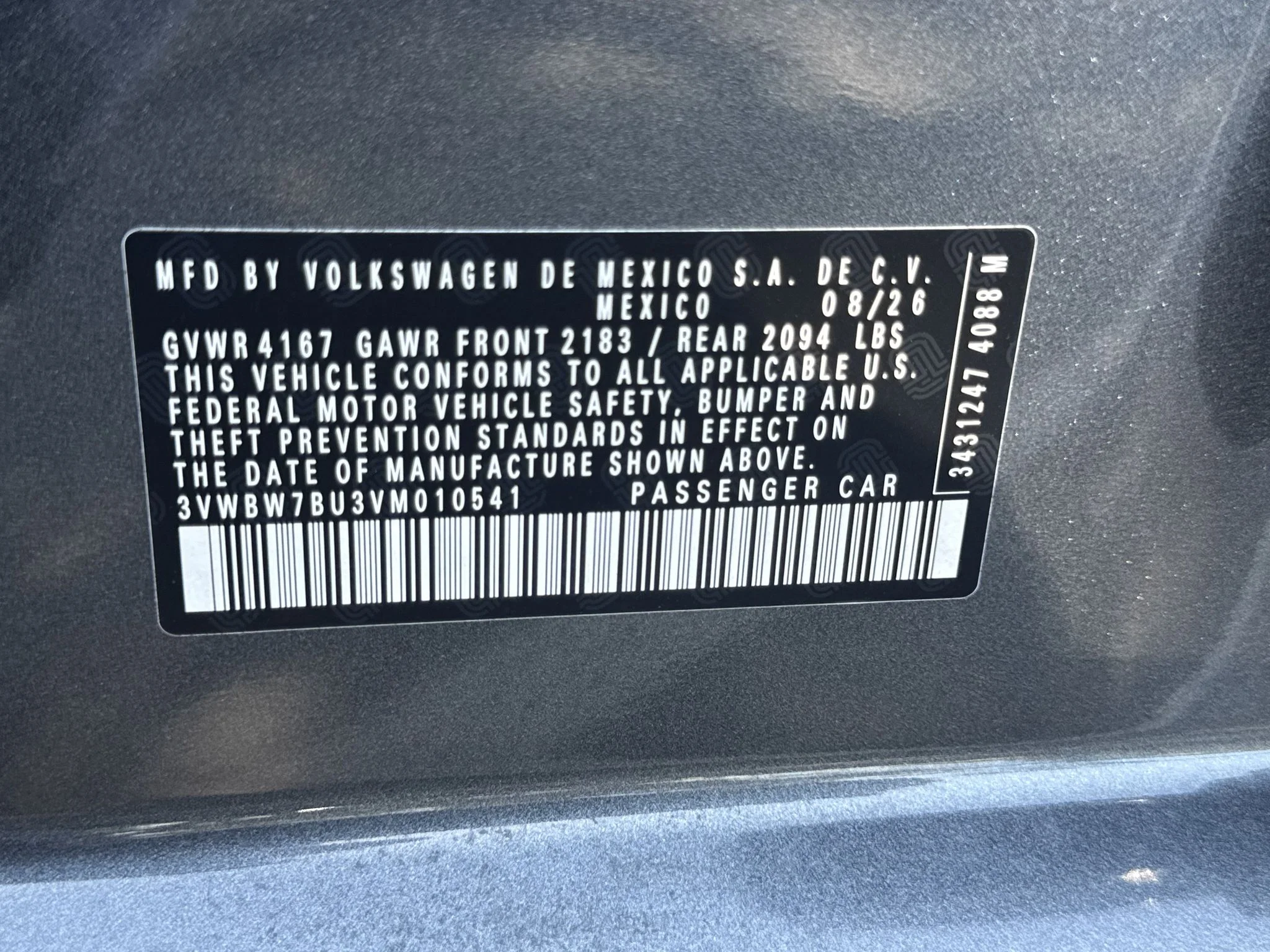 New 2027 Platinum Gray Metallic Volkswagen Sport image 34