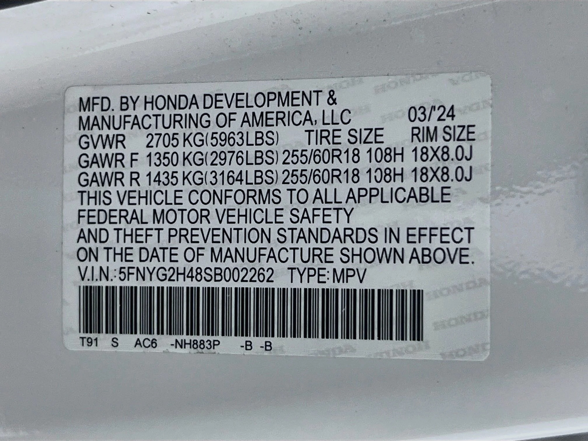 Certified Used 2025 Platinum White Pearl Honda 2WD EX-L image 61