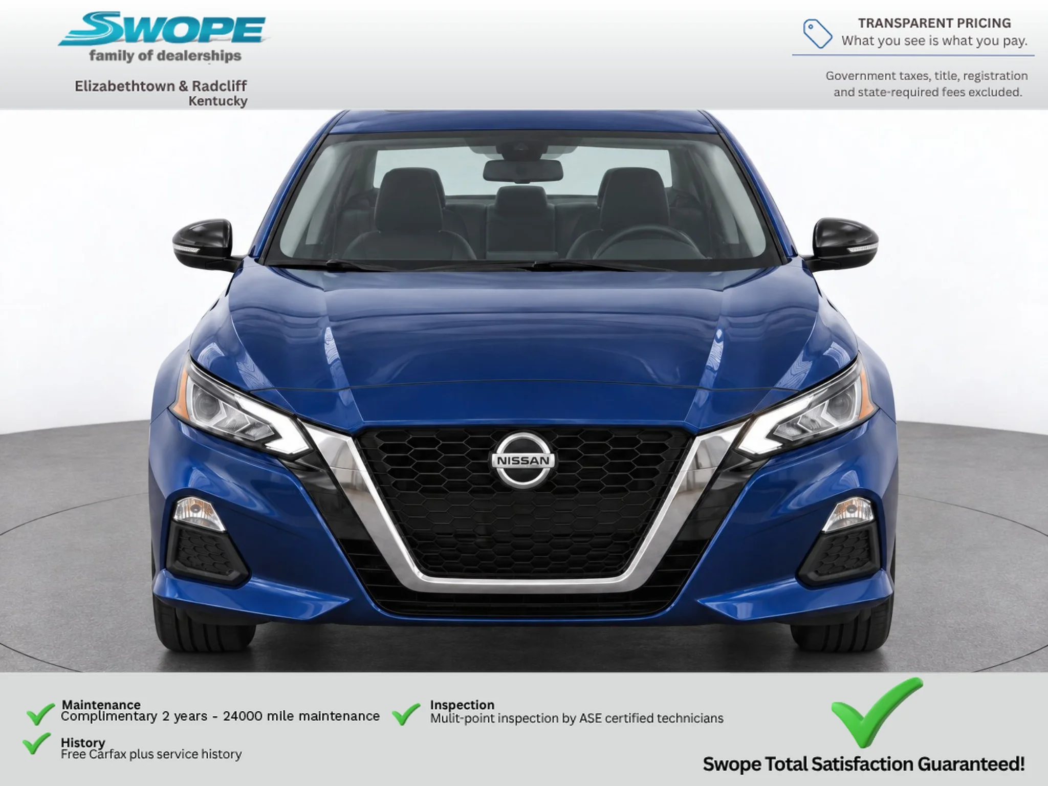 Used 2021 Nissan Altima SR with VIN 1N4BL4CVXMN338731 for sale in Elizabethtown, KY