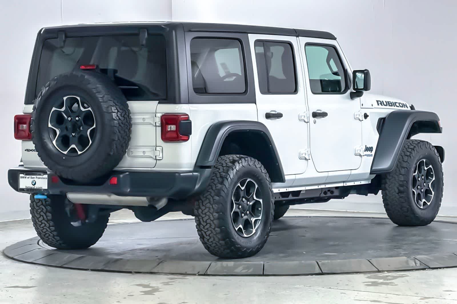 Used 2022 Jeep Wrangler Unlimited Rubicon 4XE with VIN 1C4JJXR62NW170608 for sale in San Francisco, CA