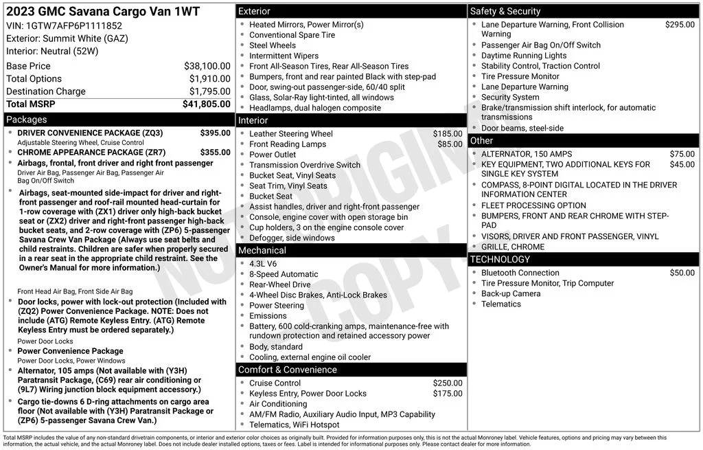 Certified Used 2023 White GMC Work Van image 41