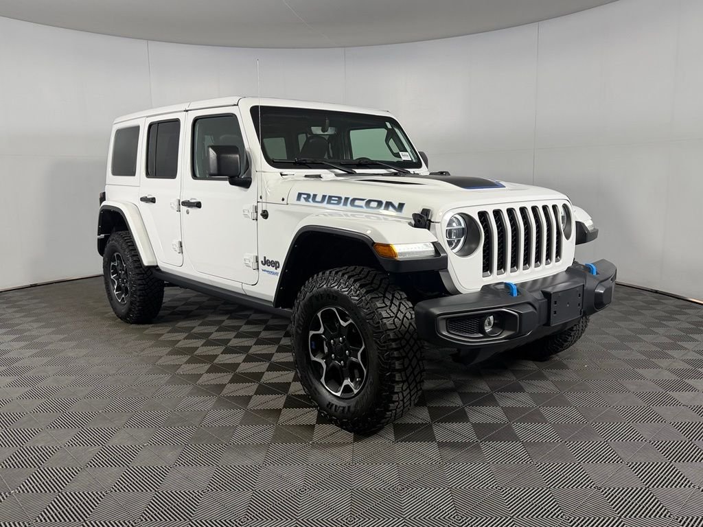 Used 2022 White Jeep Unlimited Rubicon 4xe image 4