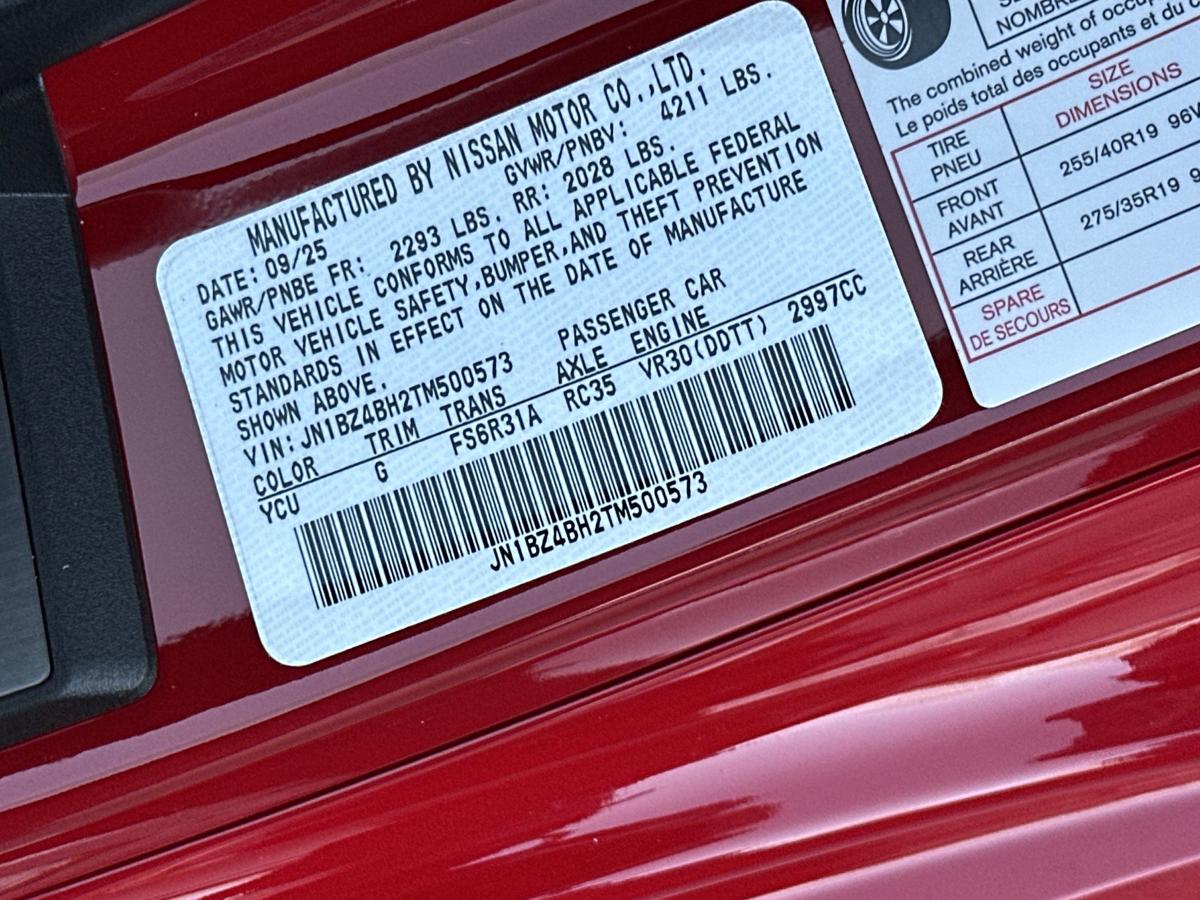 New 2026 Solid Red/Super Black Nissan Performance image 30