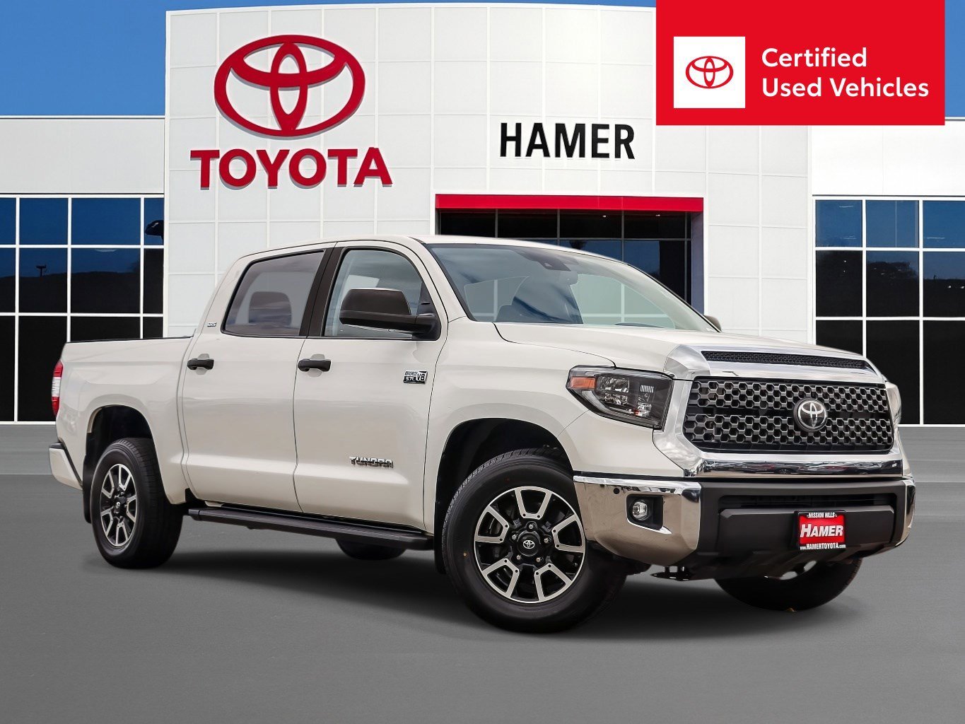 Certified Used 2020 Super White Toyota SR5 image 1