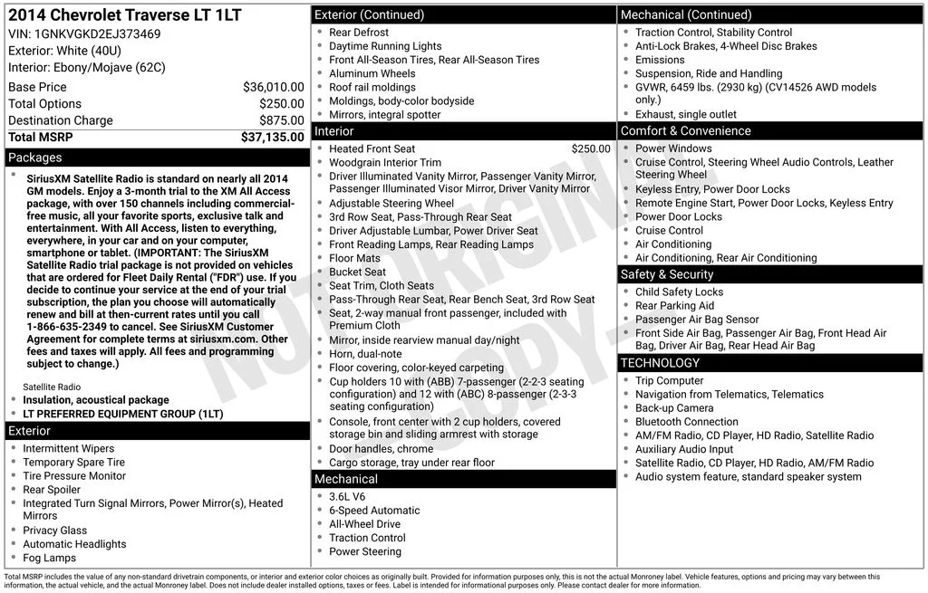 Used 2014 White Chevrolet LT image 2