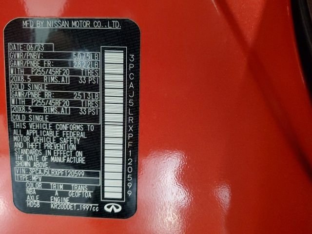 Used 2023 Red INFINITI SENSORY image 33