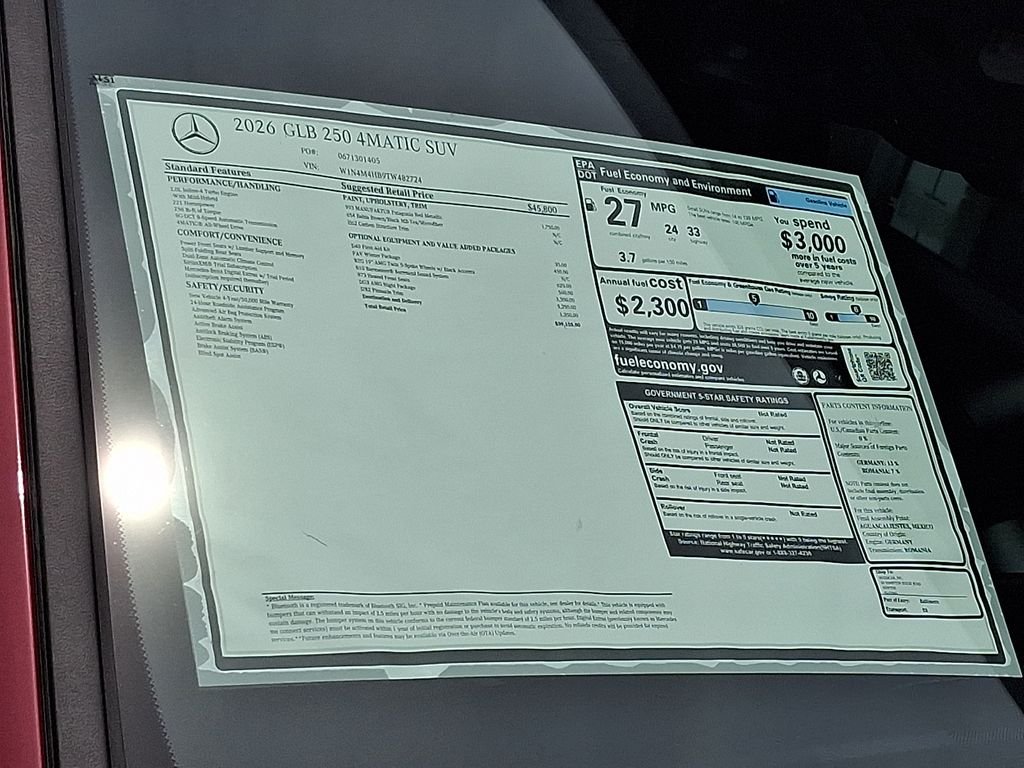 New 2026 MANUFAKTUR Patagonia Red Metallic Mercedes-Benz GLB 250 image 25