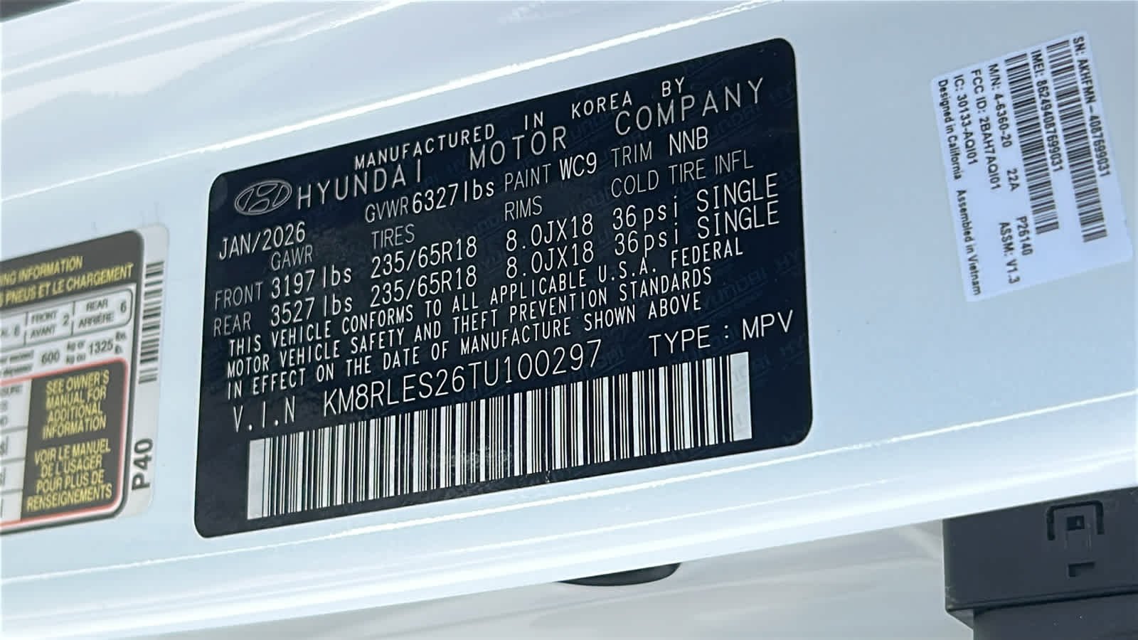 New 2026 Creamy White Pearl Hyundai SEL AWD image 30