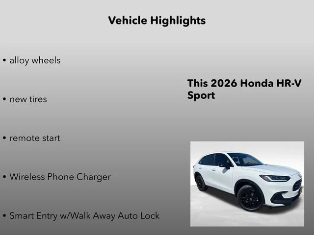 New 2026 Platinum White Honda Sport image 15